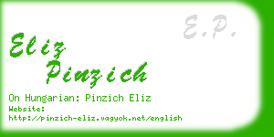 eliz pinzich business card